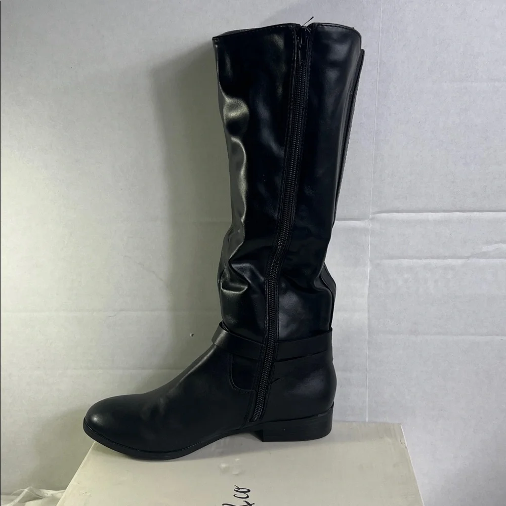 Style & Co. Sleek Black‎ Kindellp Women’s Riding Boots Size 5 New in Box